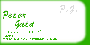 peter guld business card
